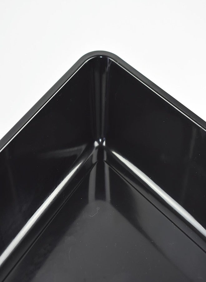 OMEM Reptile Drinking Tray - Large Water Dish Plastics Plate for Turtles, Small Reptiles, Ball Pythons, Lizards, and Snake Cages Bowl (L=35.4 x 5.3 x 26.3cm, Black) - Image 5